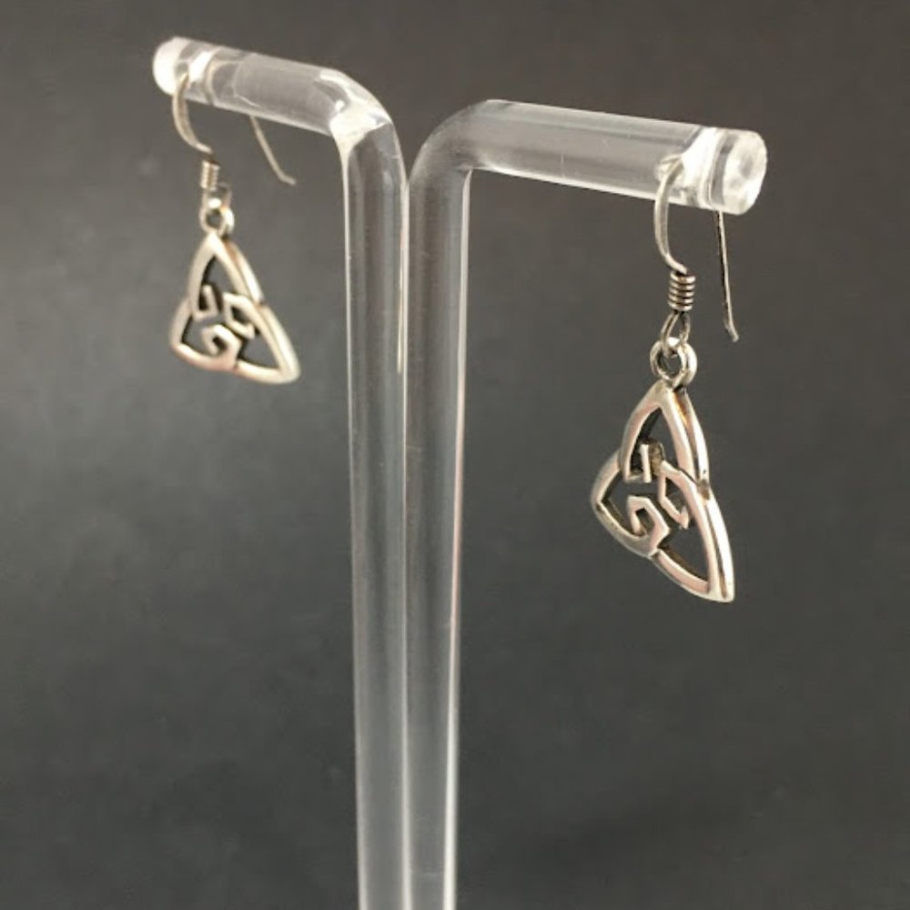 Celtic Knot Dangle Earrings, Solid Sterling Silver - image 6